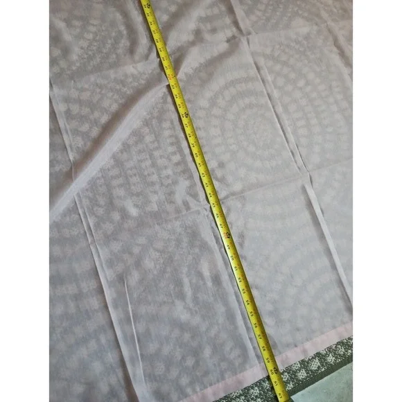 VTG JCPenney Curtain SET Sheer Pink WEIGHTED USA 60"x82" Romantic Princess Retro - Picture 4 of 7